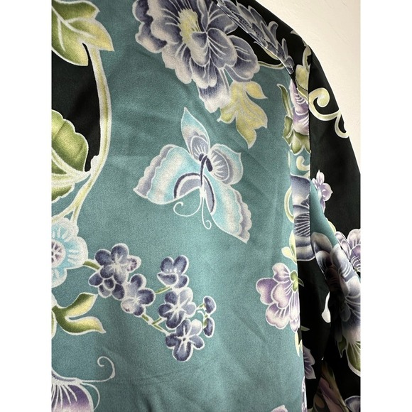 Y2K ALERT!! Allison Taylor floral/butterfly 100% Silk jacket - Picture 5 of 5
